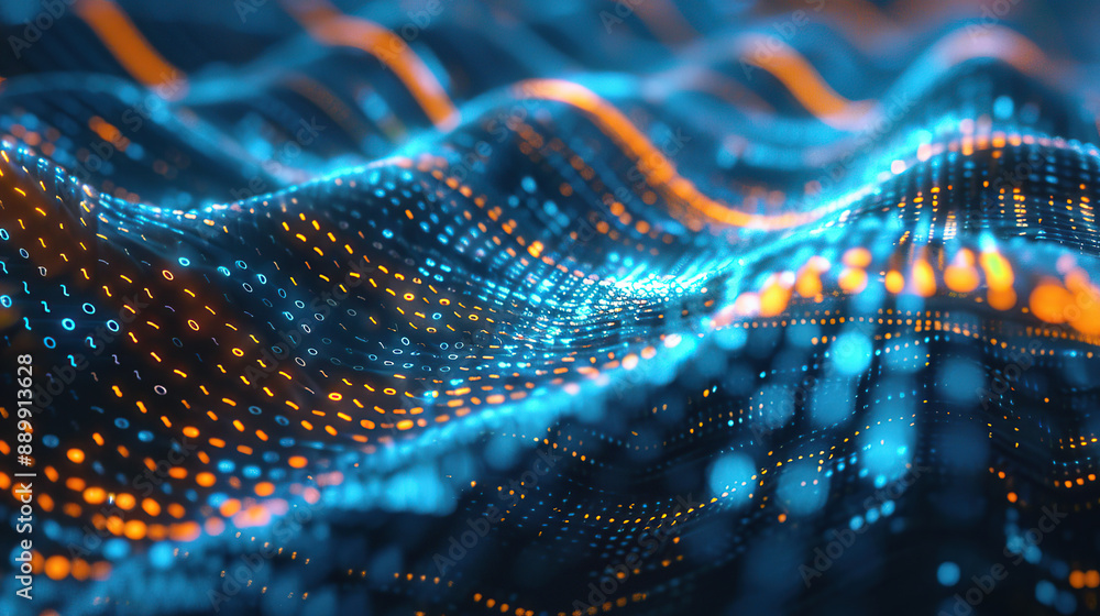 Abstract communication and future technology data flow Abstract communication and future technology data flow