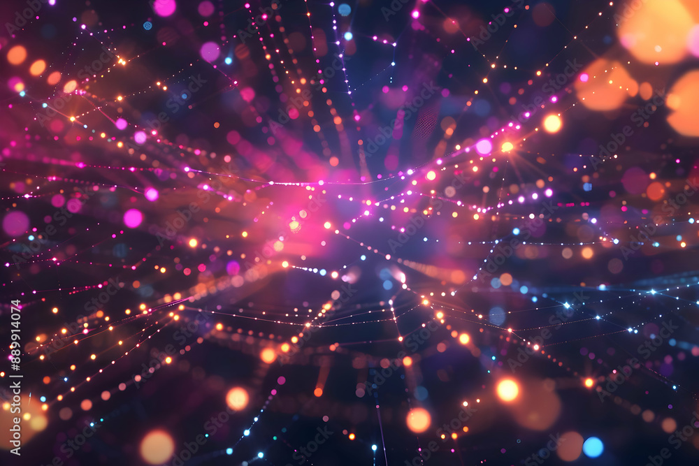 Abstract Background with Glowing Lights and Lines Abstract Background with Glowing Lights and Lines