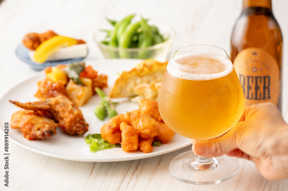 ビールと枝豆 ビールと枝豆