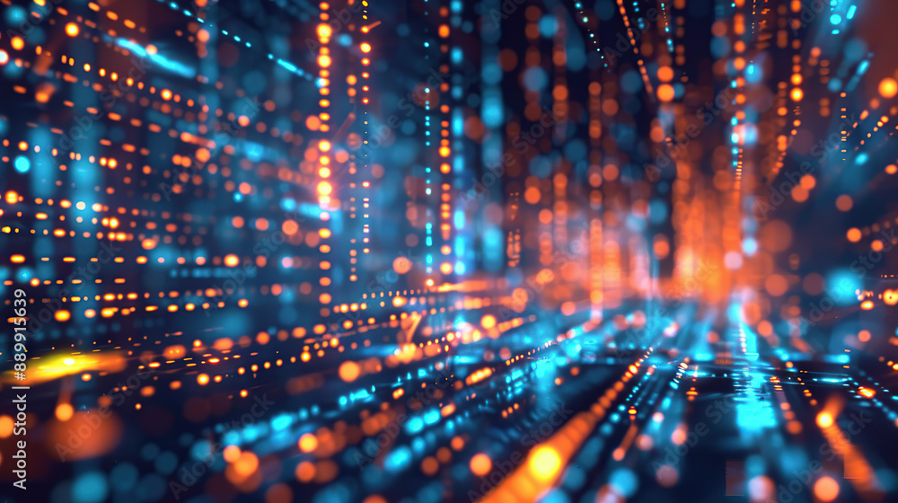 Abstract communication and future technology data flow Abstract communication and future technology data flow