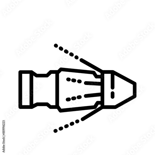 Vector black line icon for Hydro jetting