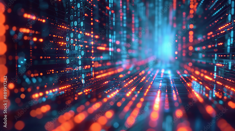 Abstract communication and future technology data flow Abstract communication and future technology data flow