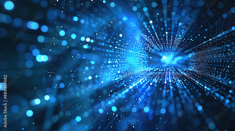 Naklejka premium Abstract communication and future technology data flow