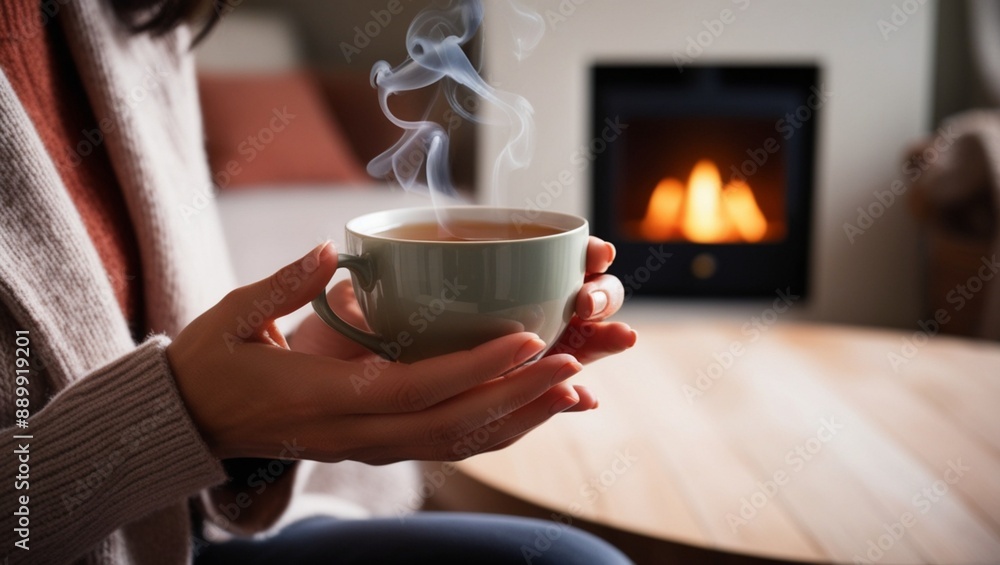 person with cup of coffee person with cup of coffee