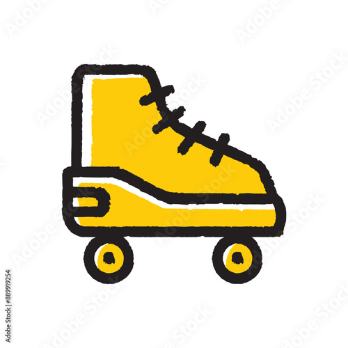 roller skate doodle icon