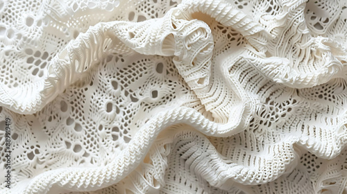 Crochet Yarn Texture Fabric Pattern Close Up HD Background