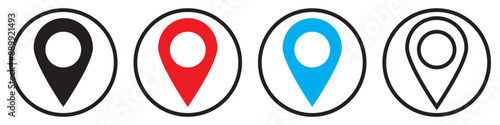 Location icon set, Map pin place marker. location pointer icon symbol in flat style. Location pin icon, Navigation sign isolated on white background. Free Download Location icon set, Map pin place marker. location pointer icon symbol in flat style. Location pin icon, Navigation sign isolated on white background. - GFXLoad