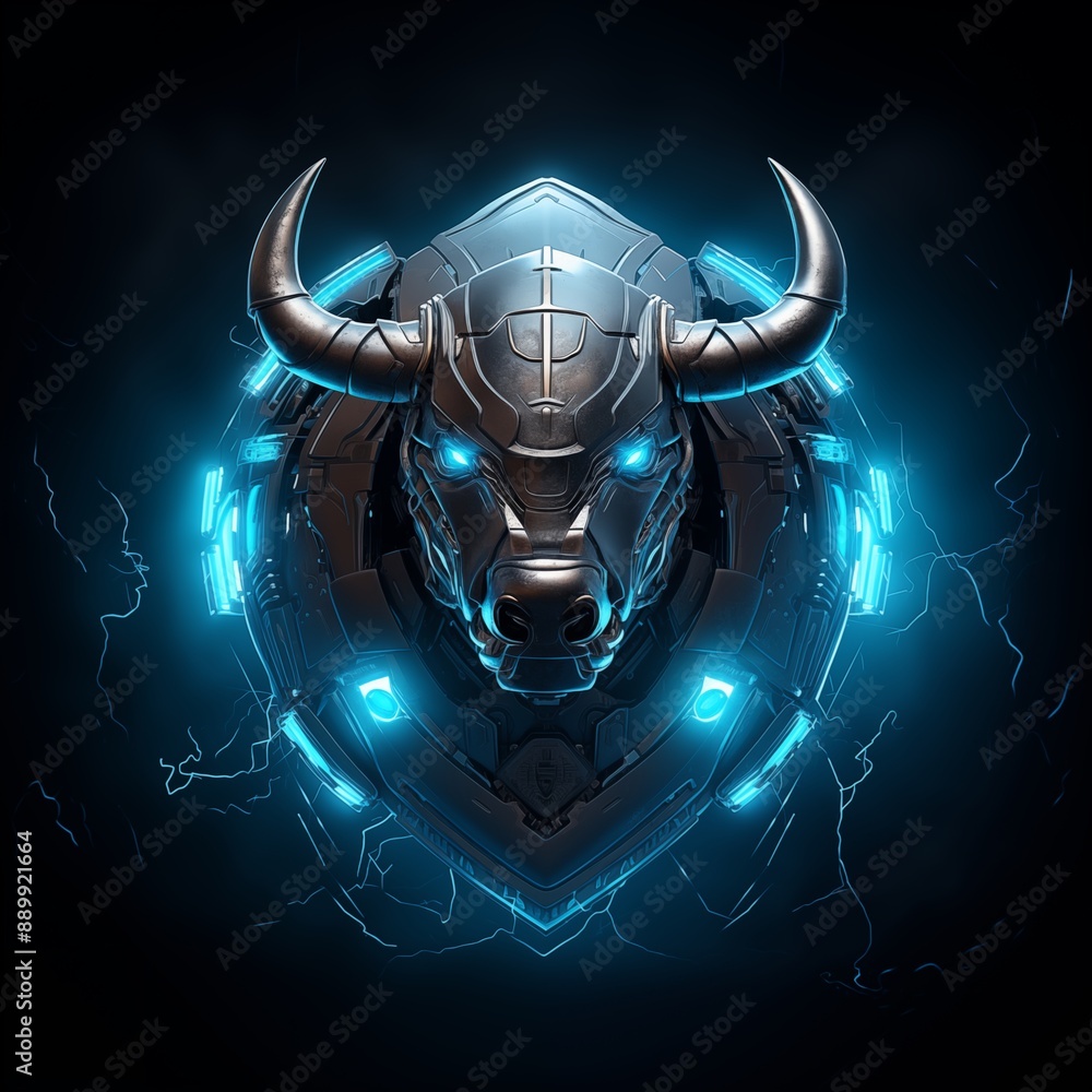 Fototapeta premium Surreal animal bull