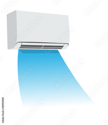 Air conditioner blowing cold air