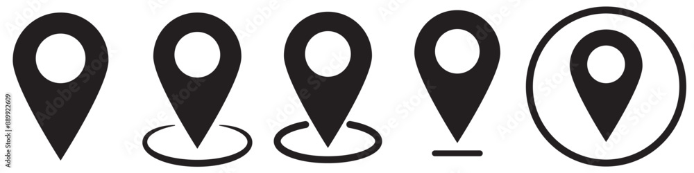 Set of map pin icons. Modern map markers. location pin sign. Vector icon isolated on white background. Set of map pin icons. Modern map markers. location pin sign. Vector icon isolated on white background.