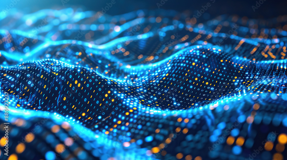 Abstract communication and future technology data flow Abstract communication and future technology data flow