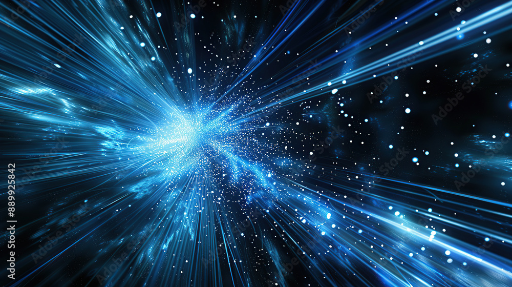 Naklejka premium Abstract communication and future technology data flow