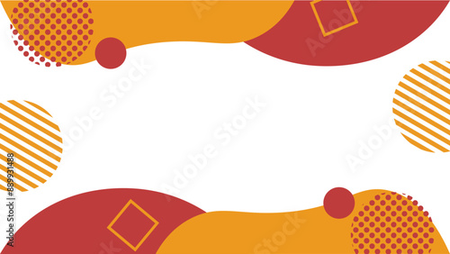 秋色な幾何学模様のフレーム