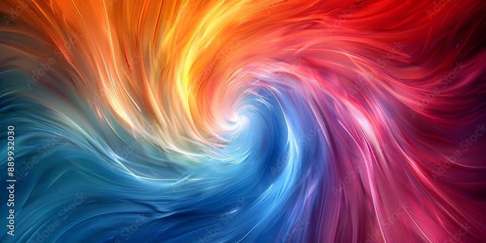 Vibrant Spiral of Swirling Color Waves Representing Digital Chaos and Beauty in Abstract Backdrop Vibrant Spiral of Swirling Color Waves Representing Digital Chaos and Beauty in Abstract Backdrop