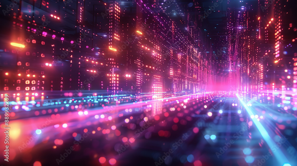 Abstract communication and future technology data flow Abstract communication and future technology data flow
