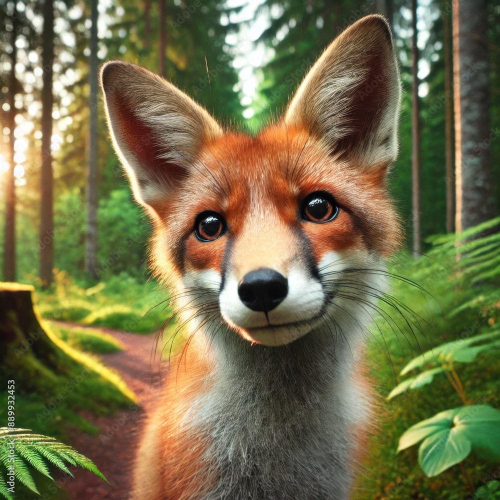 Obraz premium red fox cub