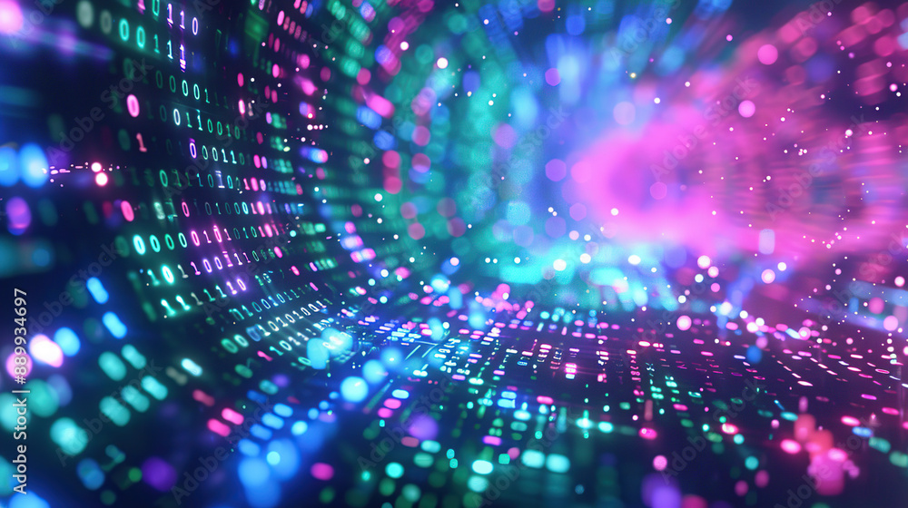 Abstract communication and future technology data flow Abstract communication and future technology data flow