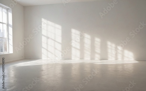 empty room white wall floor is floor made