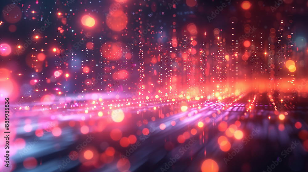 Obraz premium Abstract communication and future technology data flow