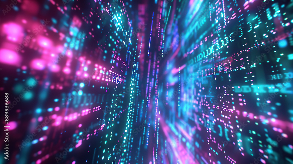 Abstract communication and future technology data flow Abstract communication and future technology data flow