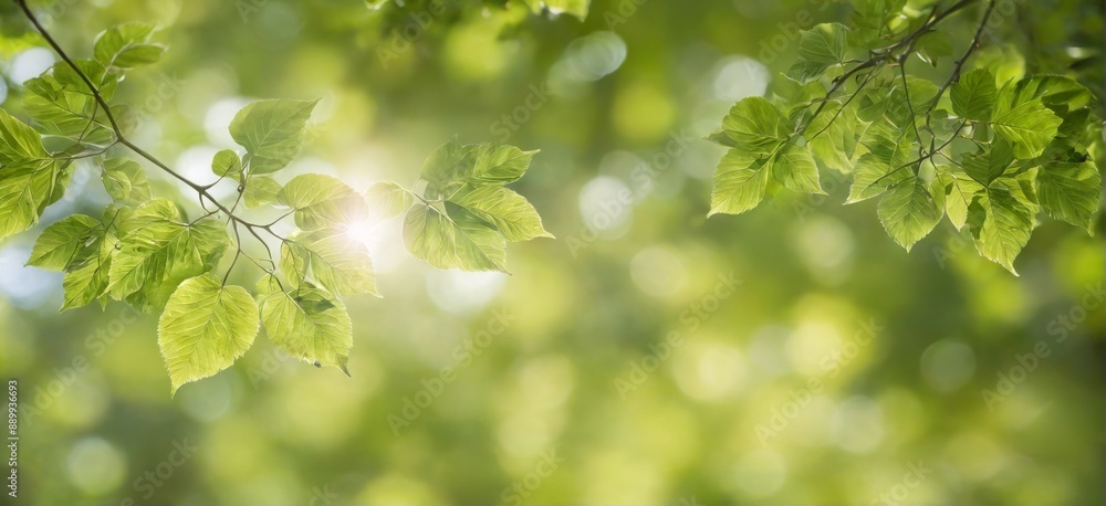 close-up branch tree green leaves leaves are focus close-up branch tree green leaves leaves are focus