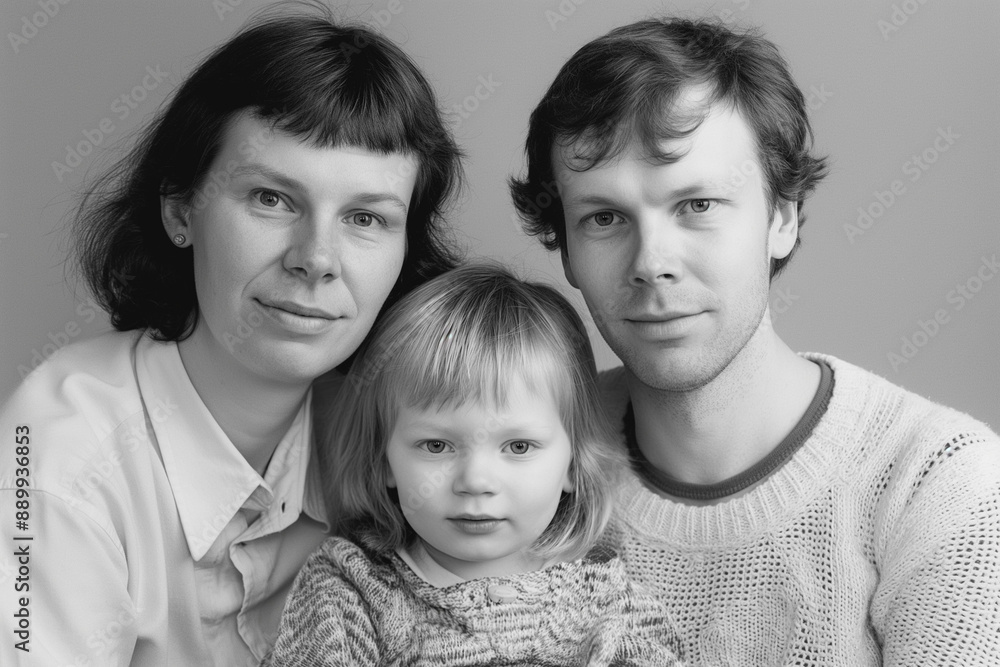 a family in a black and white photo a family in a black and white photo