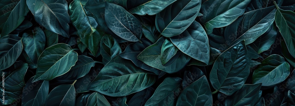 Dark Green Lush Leaves Texture Dark Green Lush Leaves Texture