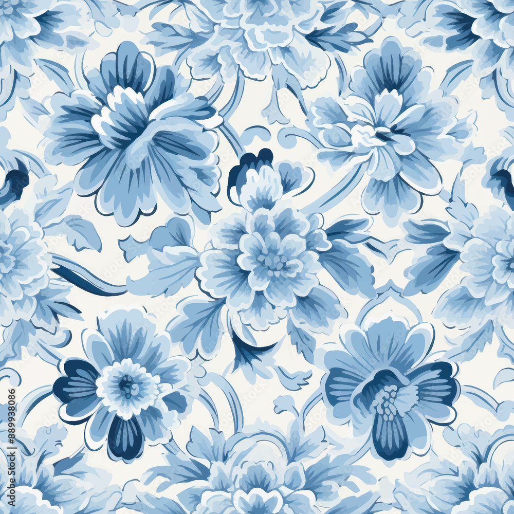 Elegant blue floral pattern Elegant blue floral pattern