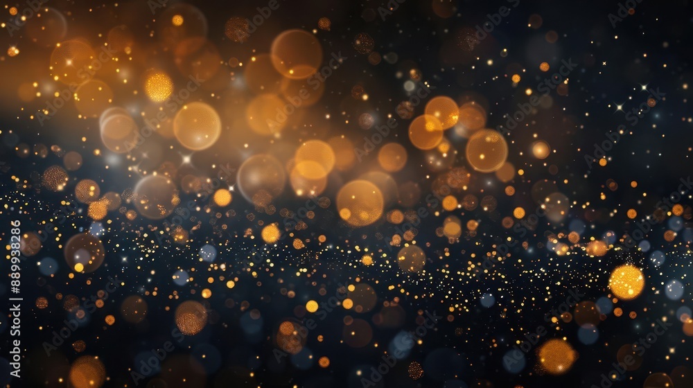 elegant dark background adorned with shimmering gold glitter and soft bokeh lights luxurious texture evokes festive mood perfect for celebrations and highend events elegant dark background adorned with shimmering gold glitter and soft bokeh lights luxurious texture evokes festive mood perfect for celebrations and highend events