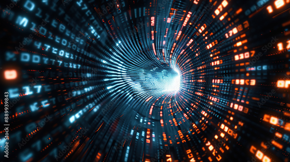 Abstract communication and future technology data flow Abstract communication and future technology data flow
