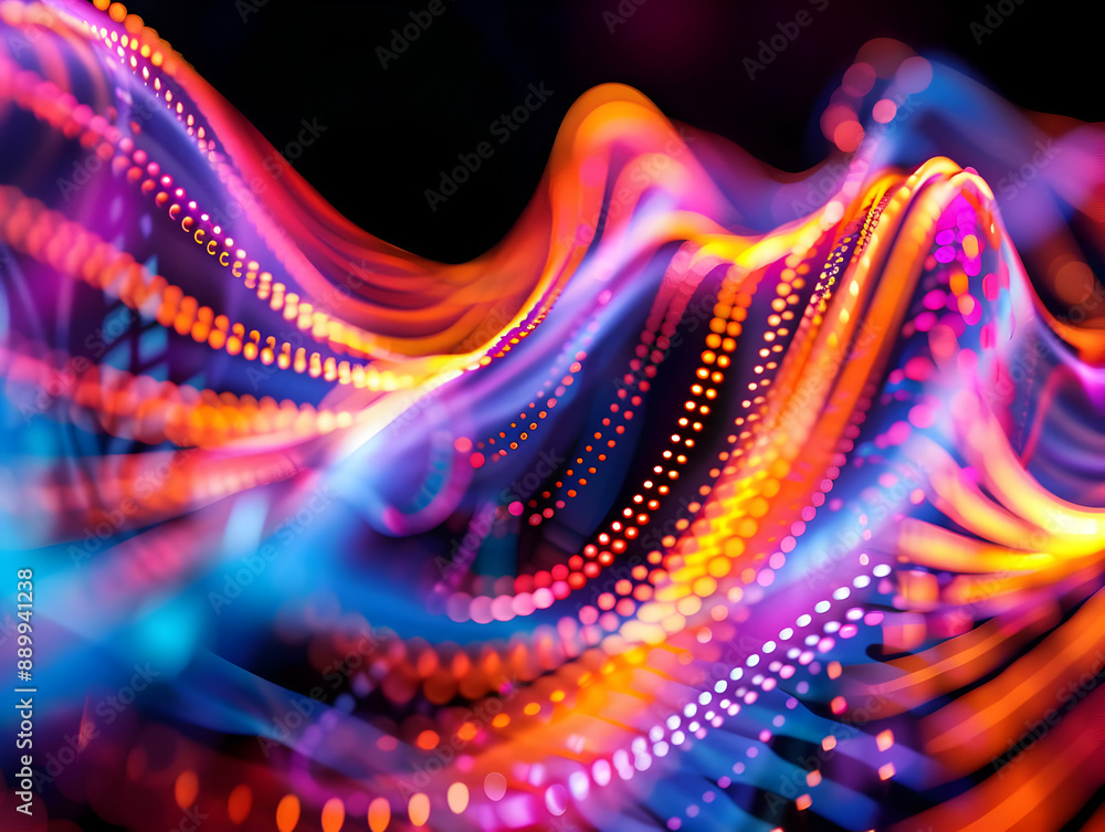 Abstract 3D Neon Lights Background Abstract 3D Neon Lights Background