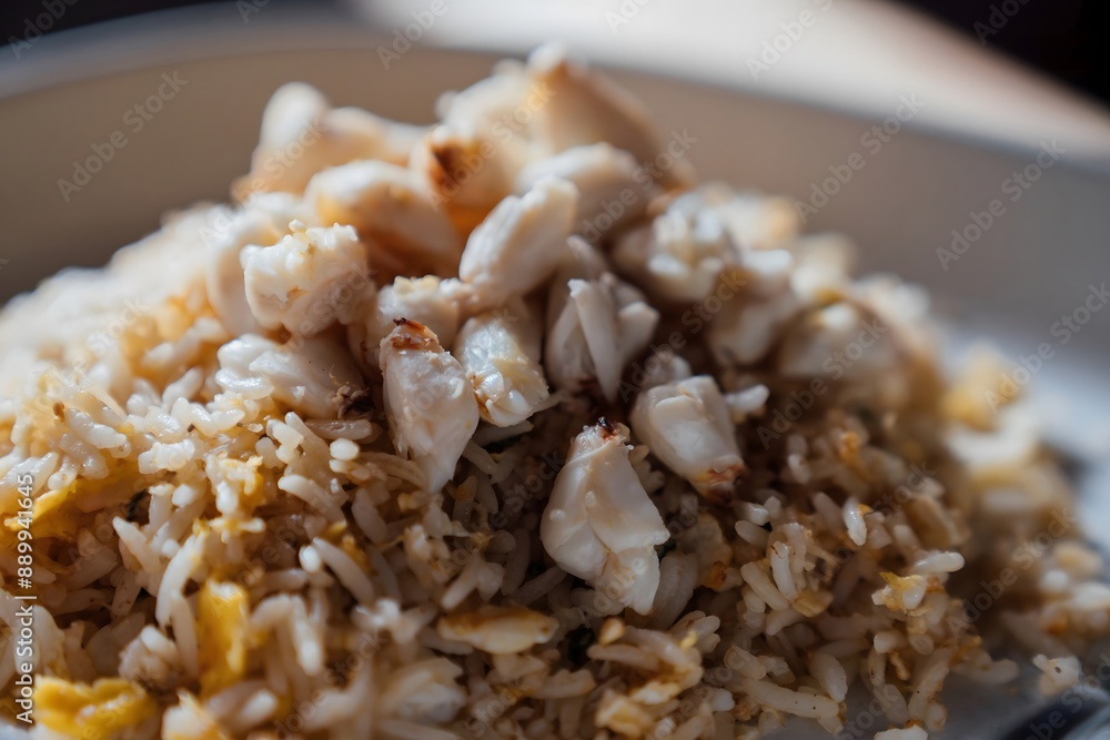 Schezwan Fried Rice Masala is a popular indo-chinese food served in a plate or bowl with chopsticks. selective focus Schezwan Fried Rice Masala is a popular indo-chinese food served in a plate or bowl with chopsticks. selective focus