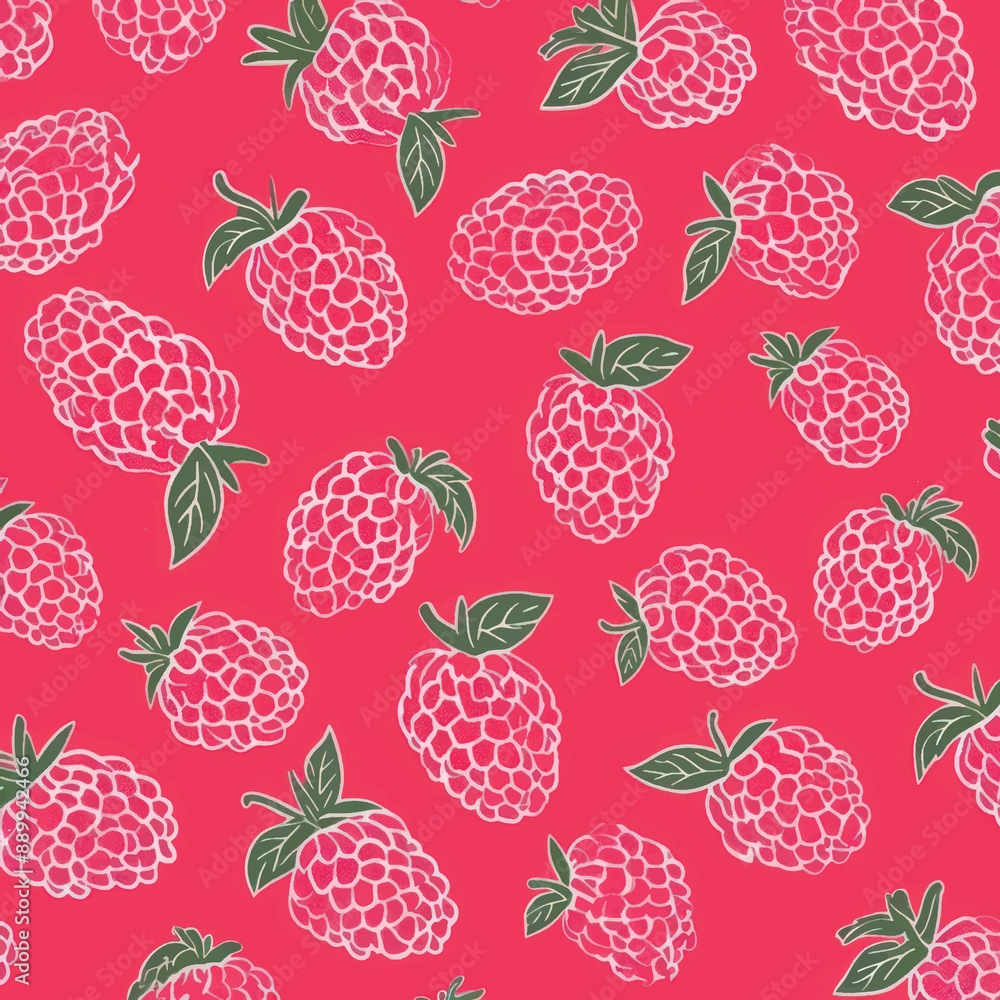 Vibrant raspberry pattern design Vibrant raspberry pattern design