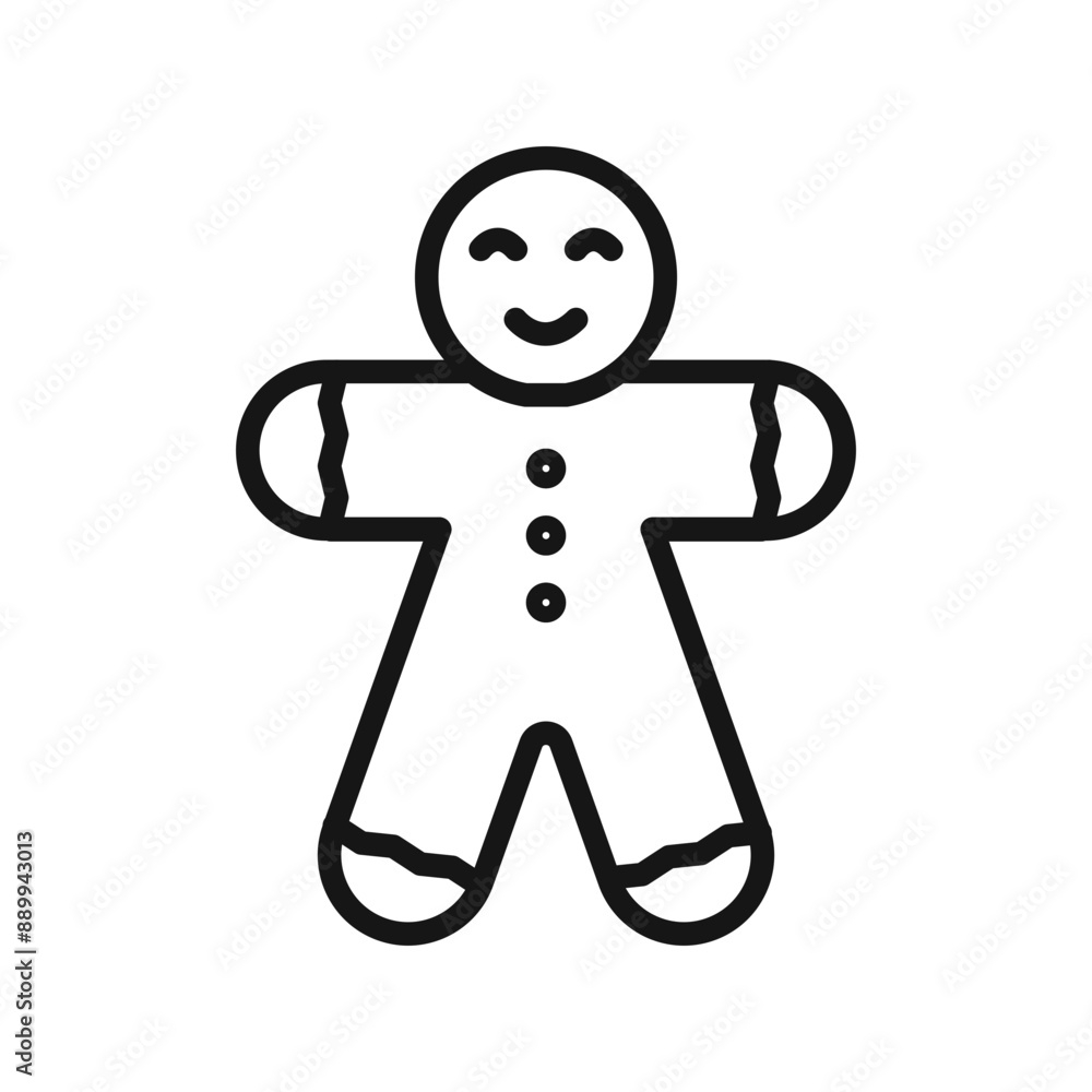 Man cookie icon Black line art vector logo Man cookie icon Black line art vector logo