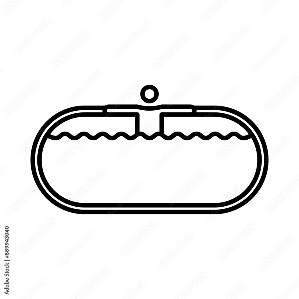 Man relaxing in jacuzzi icon Black line art vector logo Man relaxing in jacuzzi icon Black line art vector logo