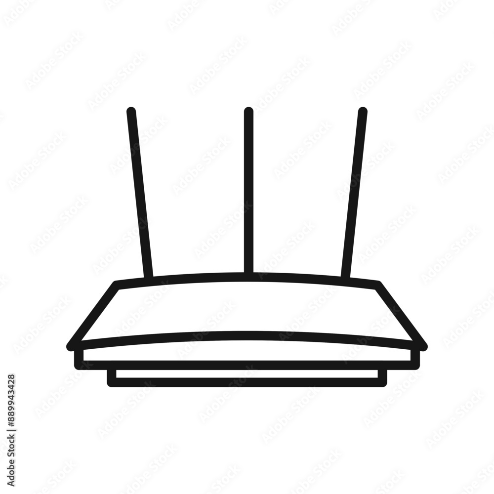 router icon Black line art vector logo router icon Black line art vector logo