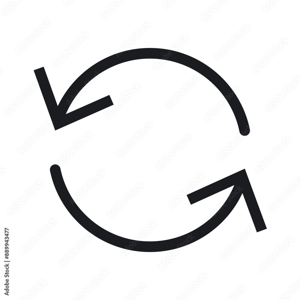 Refresh icon Black line art vector logo Refresh icon Black line art vector logo