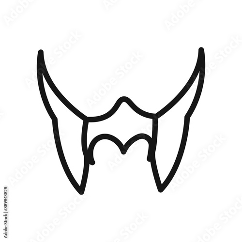 valkyrie icon Black line art vector logo