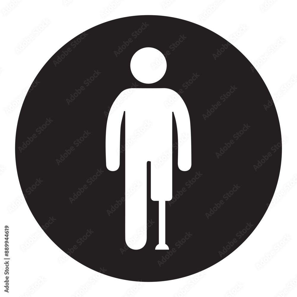 disabled person vector icon disabled person vector icon