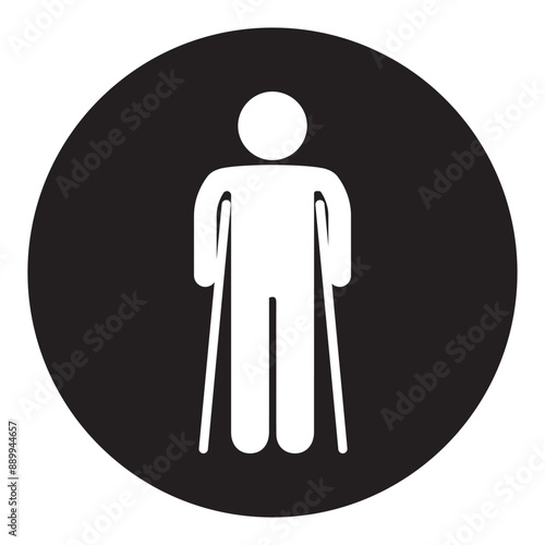 disabled person vector icon