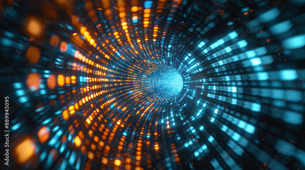 Abstract communication and future technology data flow Abstract communication and future technology data flow