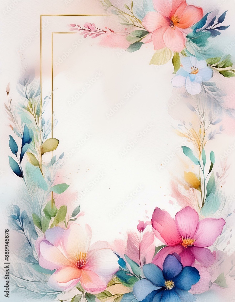frame with flowers frame with flowers