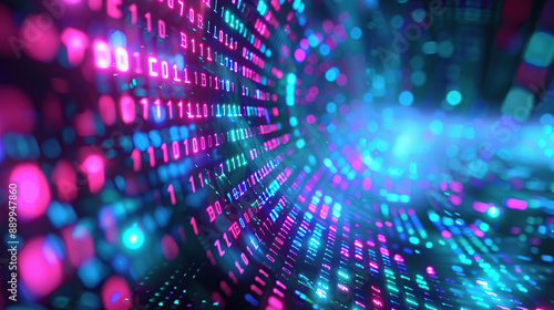 Wallpaper Mural Abstract communication and future technology data flow Torontodigital.ca