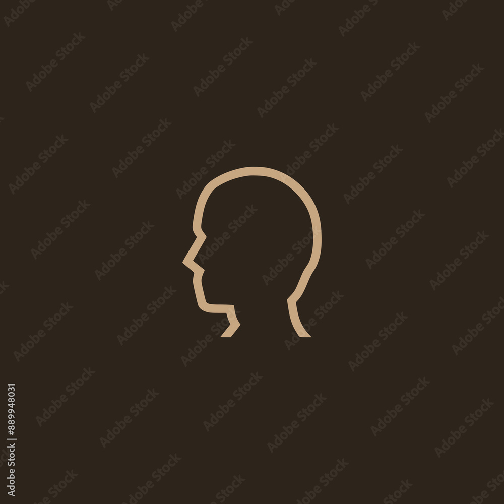 head profile psychology care logo vector illustration template design