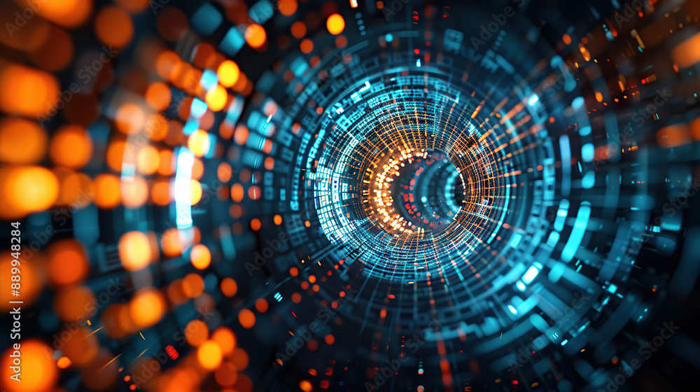 Abstract communication and future technology data flow Abstract communication and future technology data flow