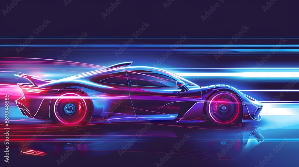 fast neon car background fast neon car background