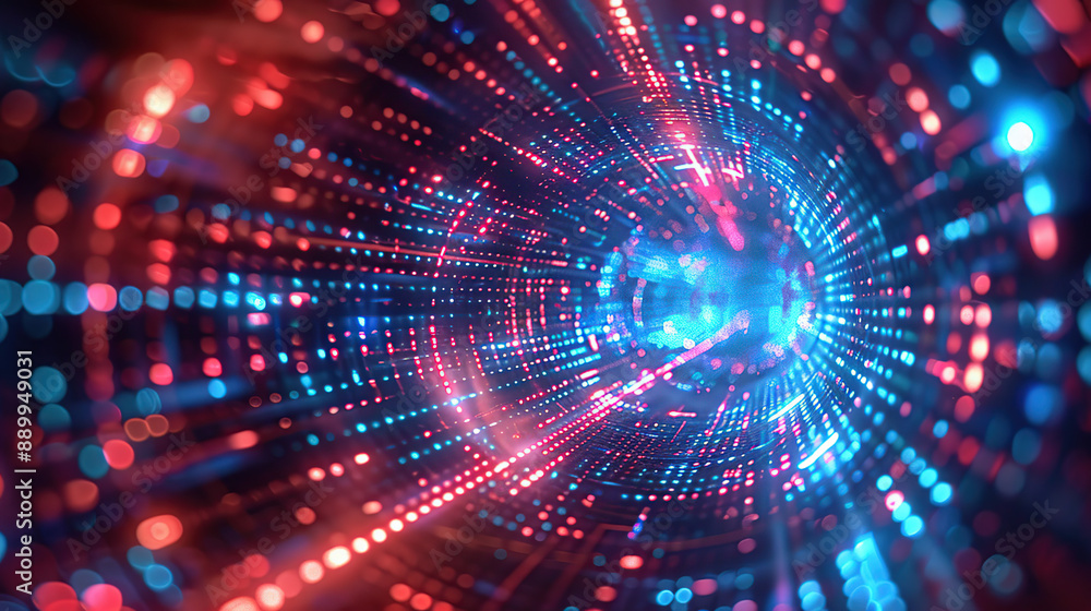 Abstract communication and future technology data flow Abstract communication and future technology data flow