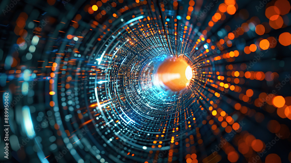Abstract communication and future technology data flow Abstract communication and future technology data flow