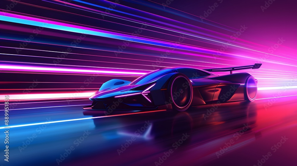 fast neon car background fast neon car background