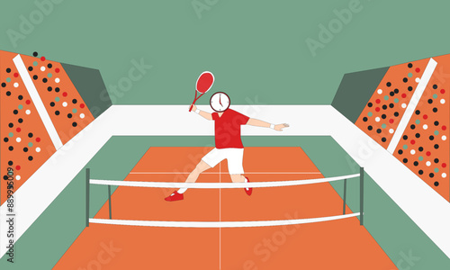 man playing tennis on the court